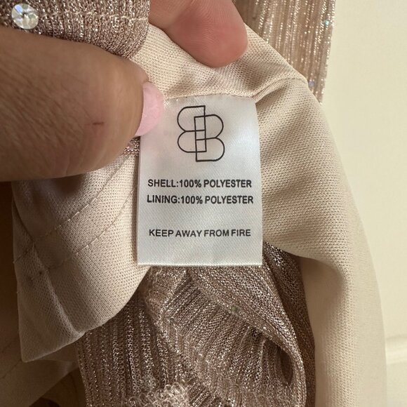 Baltic Born Grace Sparkle Gown Dress in Champagne Medium - NWT - Picture 14 of 15